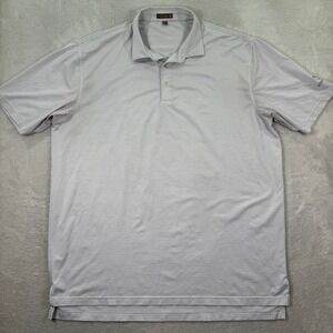 Peter Millar Summer Comfort Mens XXL Polo Shirt River Crest Logo Striped Preppy